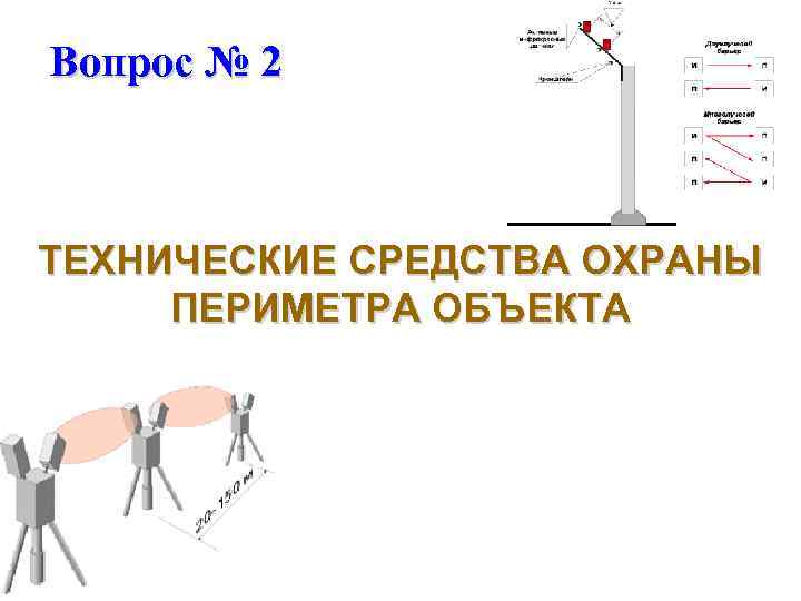 Вопрос № 2 ТЕХНИЧЕСКИЕ СРЕДСТВА ОХРАНЫ ПЕРИМЕТРА ОБЪЕКТА 