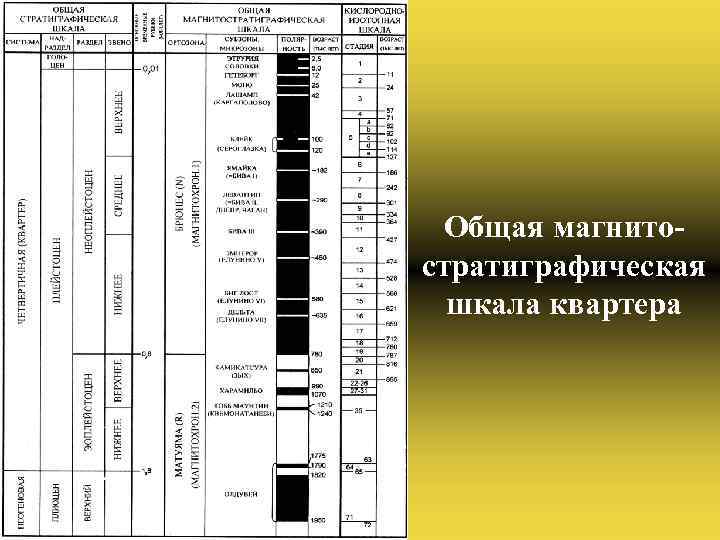 Общая магнитостратиграфическая шкала квартера 