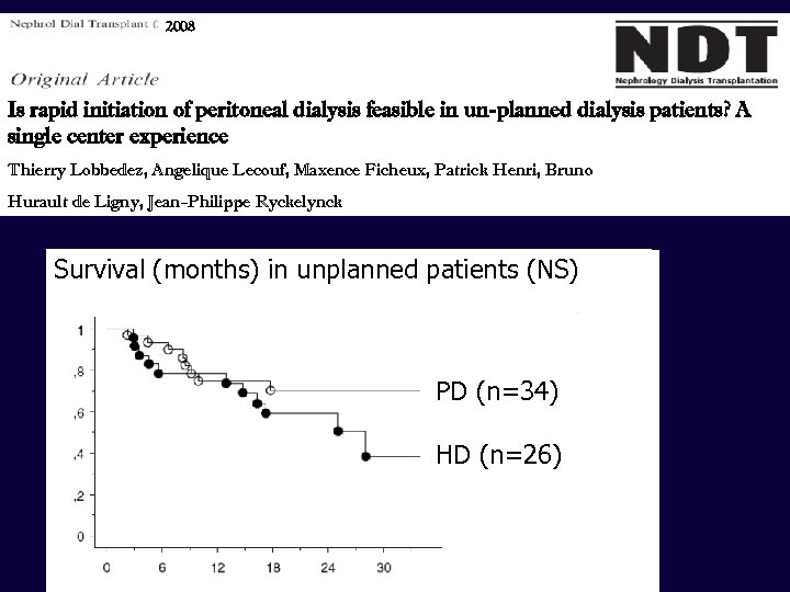 2008 Is rapid initiation of peritoneal dialysis feasible in un-planned dialysis patients? A single