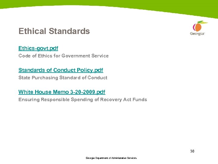 Ethical Standards Ethics-govt. pdf Code of Ethics for Government Service Standards of Conduct Policy.