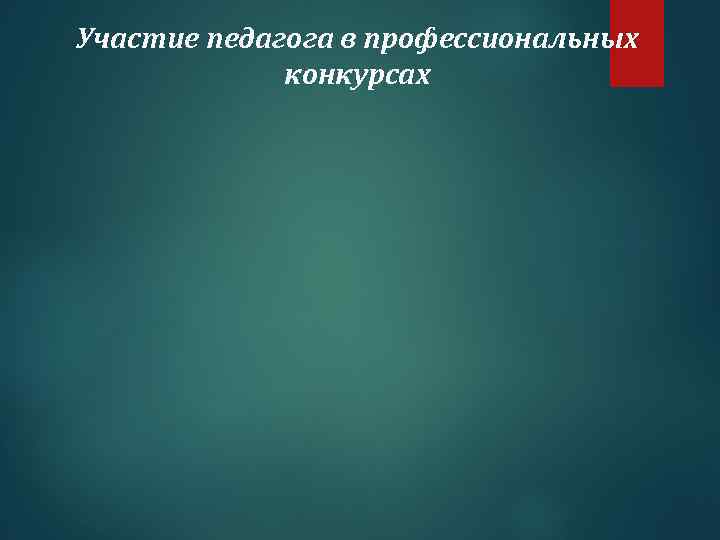 Участие педагога в профессиональных конкурсах 