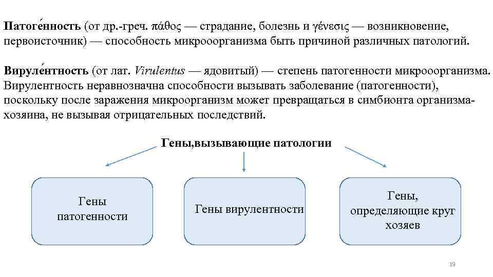 Патоге нность (от др. -греч. πάθος — страдание, болезнь и γένεσις — возникновение, первоисточник)