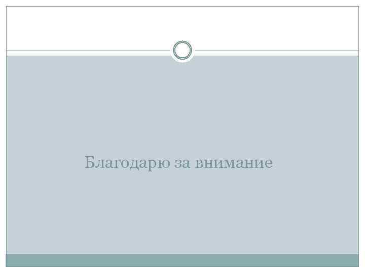 Благодарю за внимание 