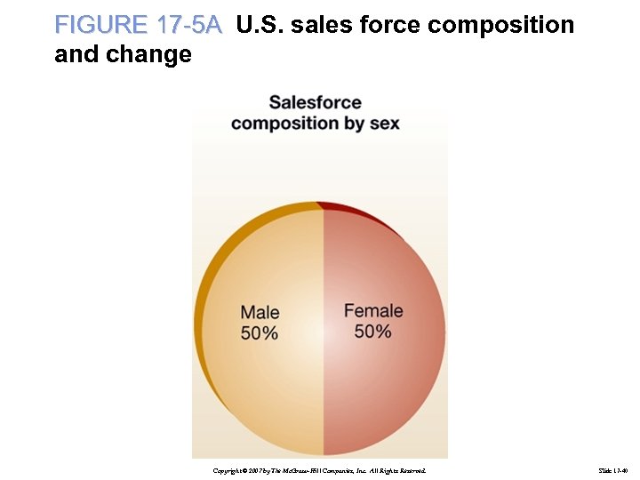 FIGURE 17 -5 A U. S. sales force composition and change Copyright © 2007