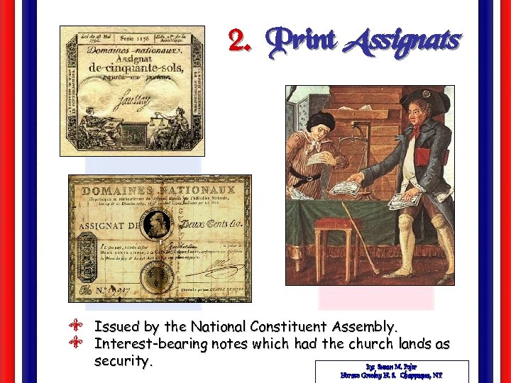 2. Print Assignats V Issued by the National Constituent Assembly. V Interest-bearing notes which