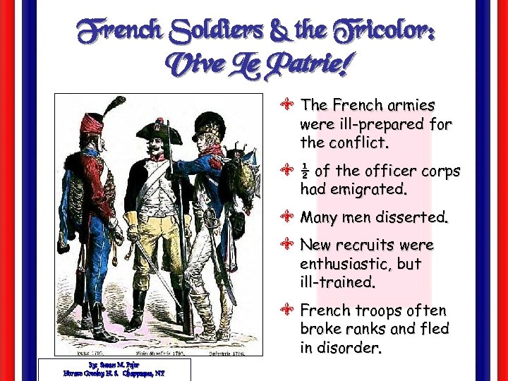 French Soldiers & the Tricolor: Vive Le Patrie! V The French armies were ill-prepared
