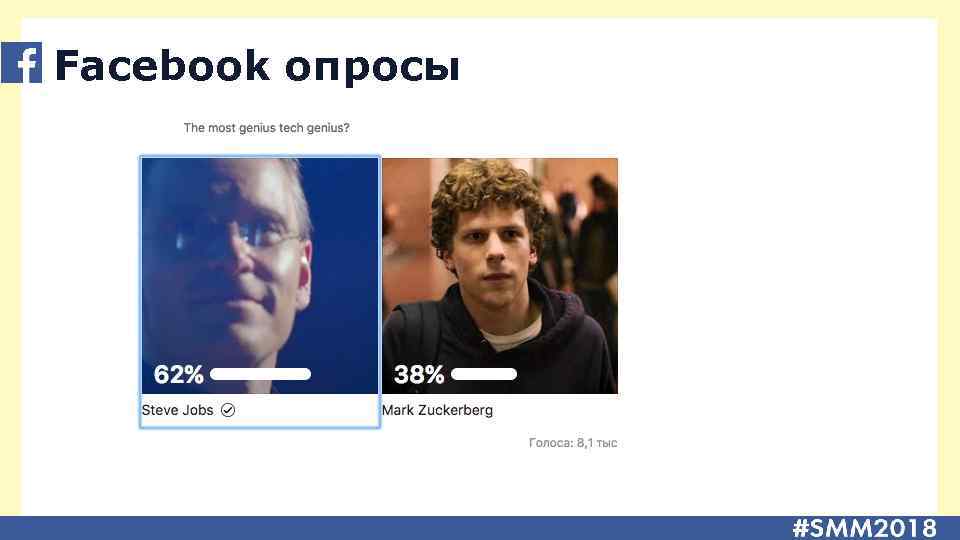 Facebook опросы 