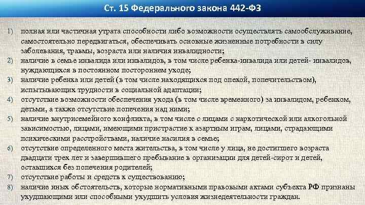 Фз 7 статья 15