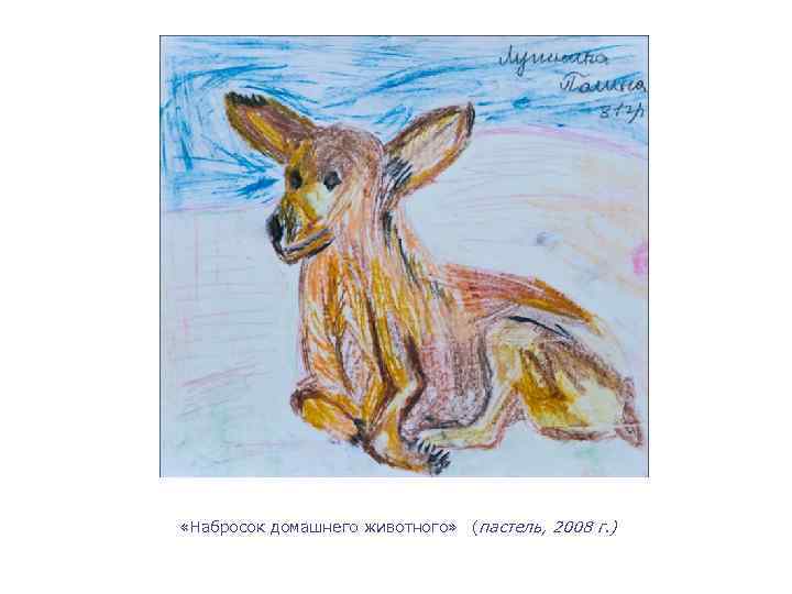  «Набросок домашнего животного» (пастель, 2008 г. ) 