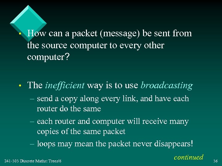  • How can a packet (message) be sent from the source computer to