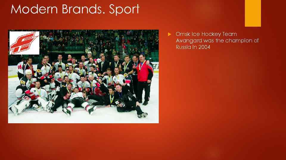 Modern Brands. Sport Omsk Ice Hockey Team Avangard was the champion of Russia in