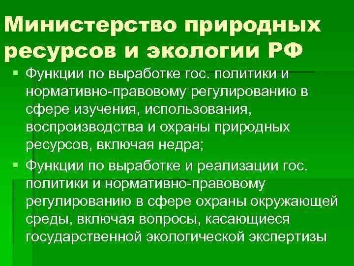 Схема структуры министерства природных ресурсов и экологии рф