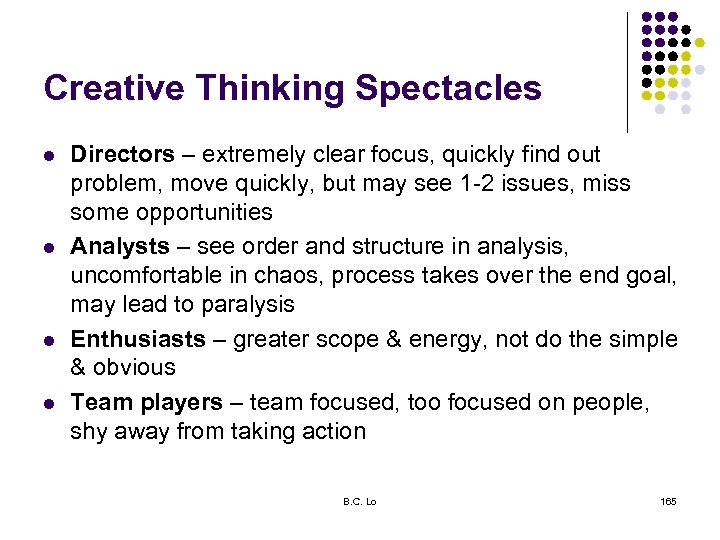Creative Thinking Spectacles l l Directors – extremely clear focus, quickly find out problem,