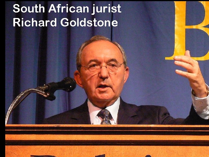 South African jurist Richard Goldstone 