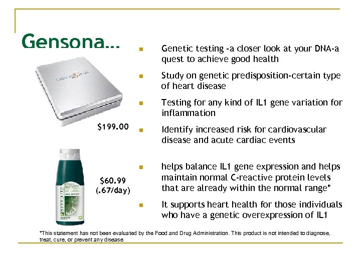 Gensona… Genetic testing -a closer look at your DNA-a quest to achieve good health