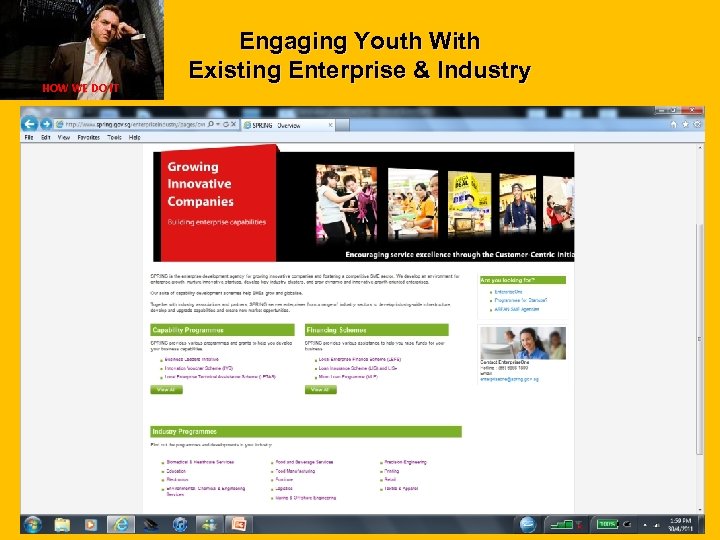 HOW WE DO IT Engaging Youth With Existing Enterprise & Industry 