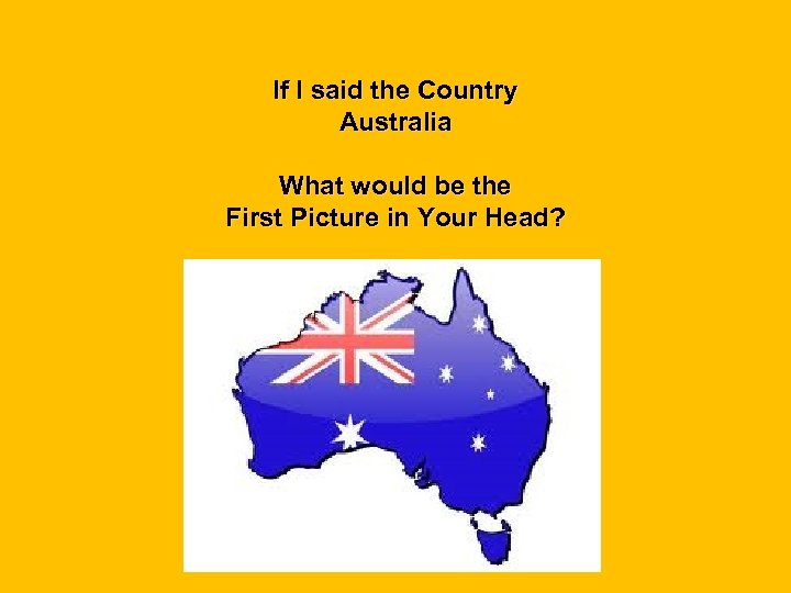 If I said the Country Australia What would be the First Picture in Your