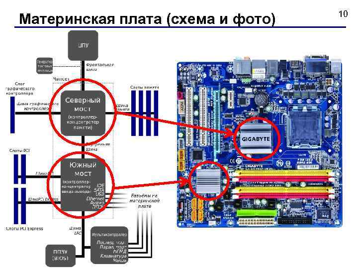 Материнская плата (схема и фото) 10 