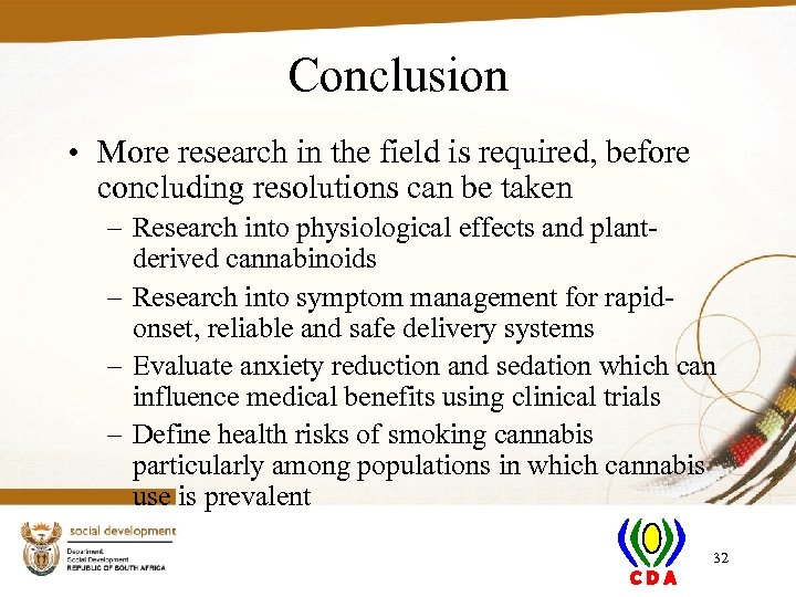 Conclusion • More research in the field is required, before concluding resolutions can be