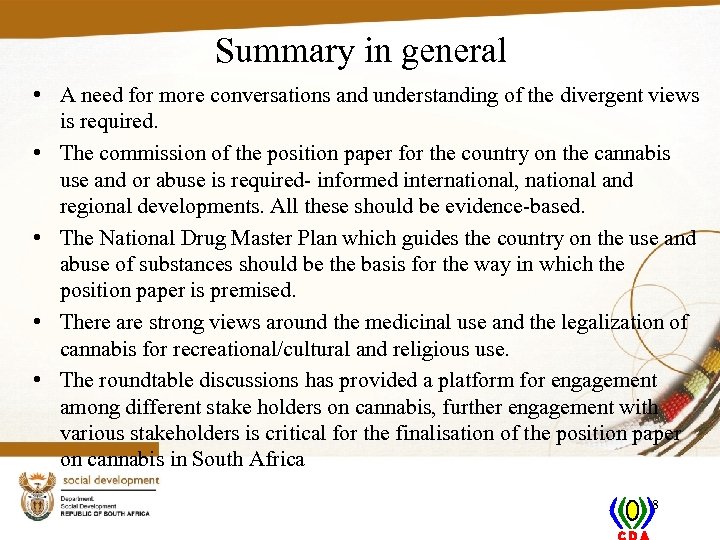 Summary in general • A need for more conversations and understanding of the divergent