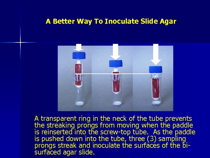 A Better Way To Inoculate Slide Agar A transparent ring in the neck of