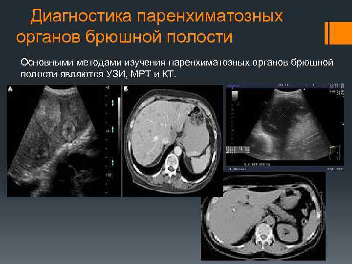 Паренхиматозные органы брюшной