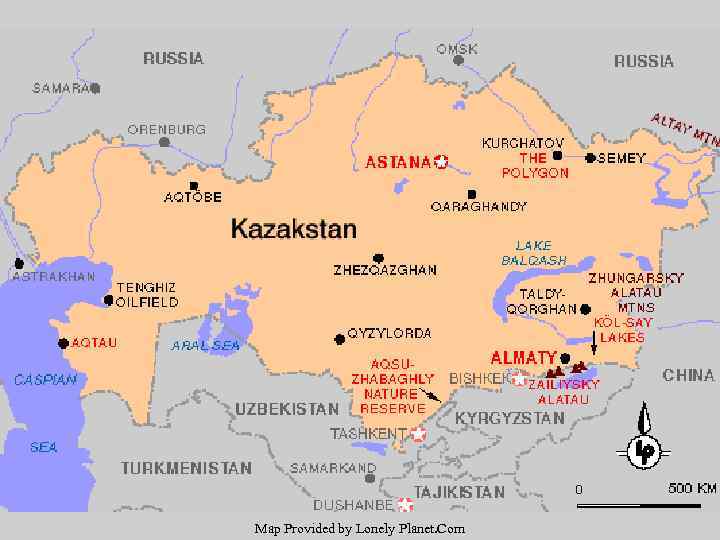 Map Provided by Lonely Planet. Com 