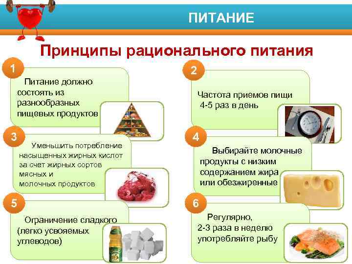 ПИТАНИЕ Факторы риска развития заболеваний Принципы рационального питания 1 Питание должно состоять из разнообразных