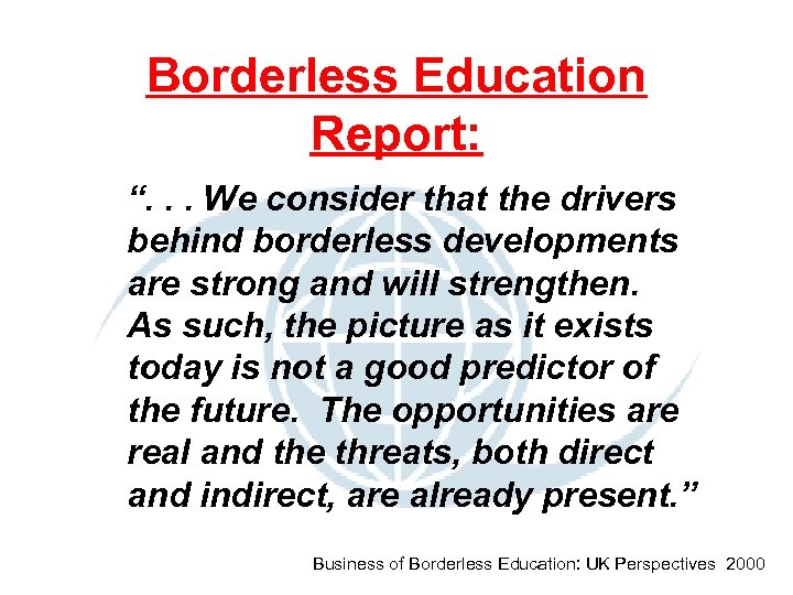 Developments In Borderless Higher Education Top Management Programme