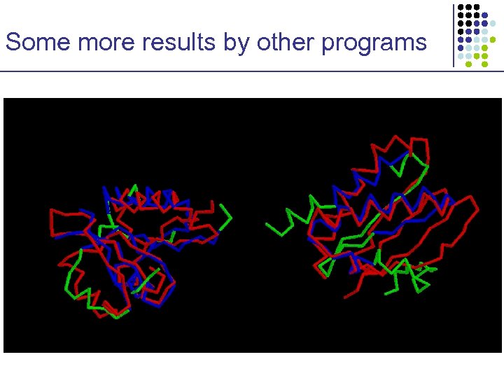 Some more results by other programs 