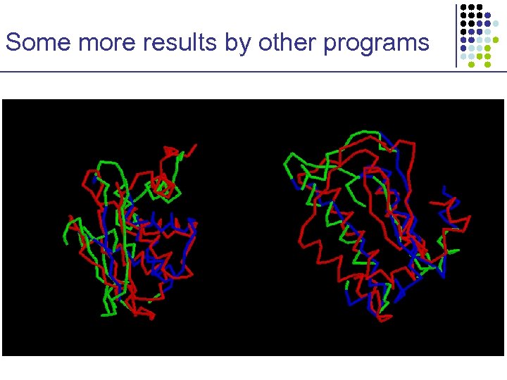 Some more results by other programs 