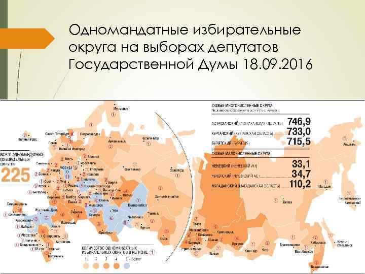 Одномандатные избирательные округа на выборах депутатов Государственной Думы 18. 09. 2016 