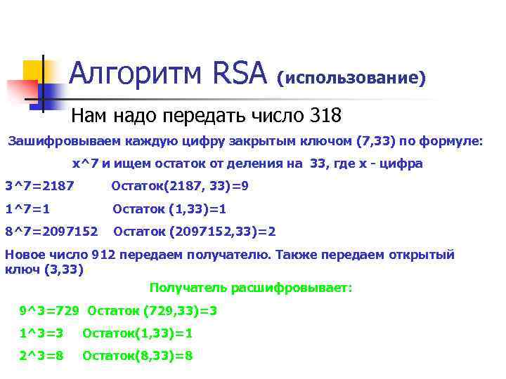 Des rsa. Метод шифрования RSA. RSA криптографический алгоритм. Пример работы алгоритма RSA.