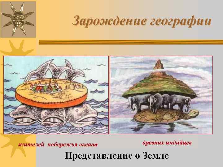 Зарождение географии жителей побережья океана древних индийцев Представление о Земле 