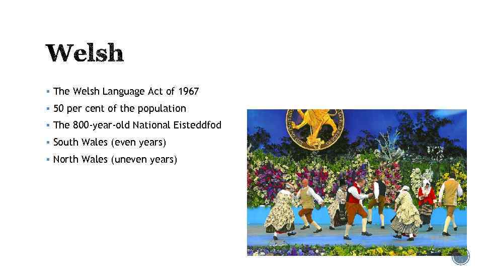 § The Welsh Language Act of 1967 § 50 per cent of the population