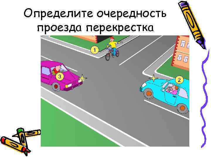 Определите очередность проезда перекрестка 1 3 2 