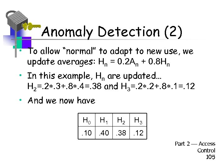 Anomaly Detection (2) • To allow “normal” to adapt to new use, we update