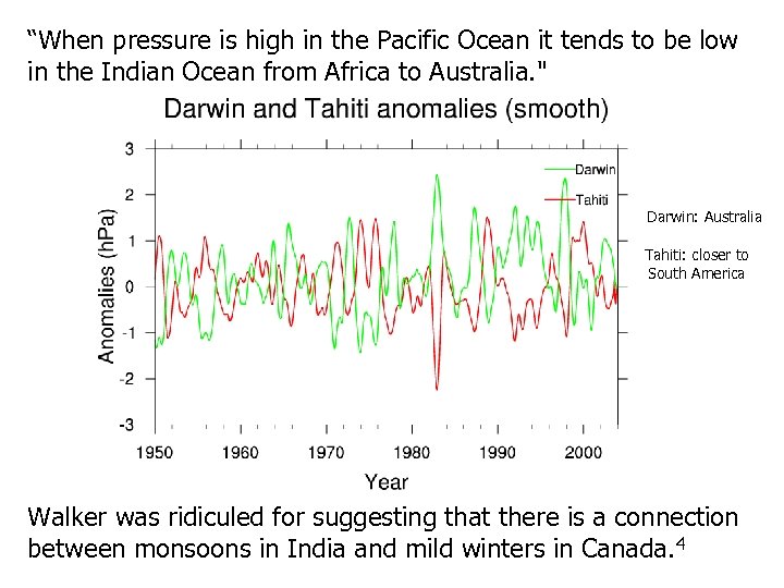 “When pressure is high in the Pacific Ocean it tends to be low in