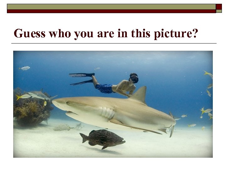 Guess who you are in this picture? 