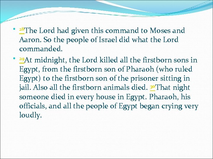  28 The Lord had given this command to Moses and Aaron. So the