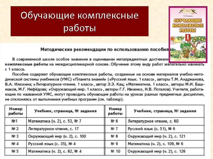 Обучающие комплексные работы 