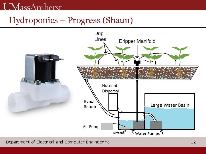 Hydroponics – Progress (Shaun) Department of Electrical and Computer Engineering 12 
