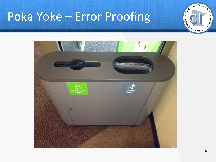 Poka Yoke – Error Proofing 47 