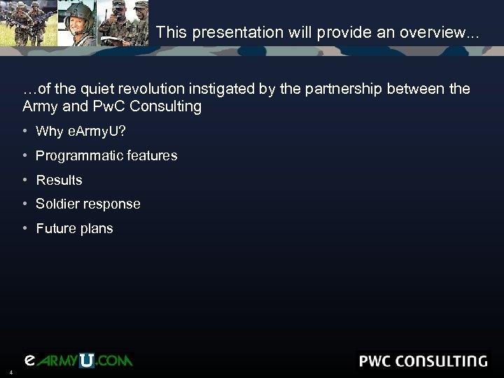 This presentation will provide an overview. . . …of the quiet revolution instigated by