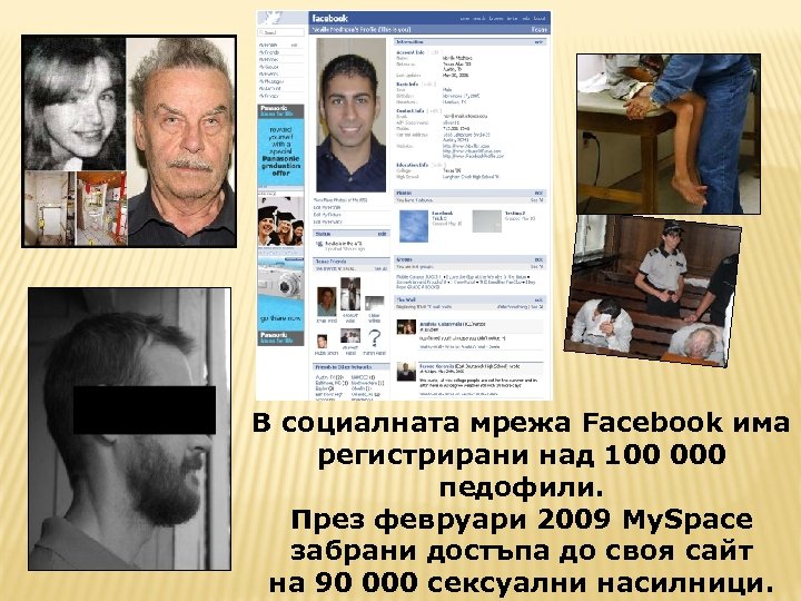 В социалната мрежа Facebook има регистрирани над 100 000 педофили. През февруари 2009 My.