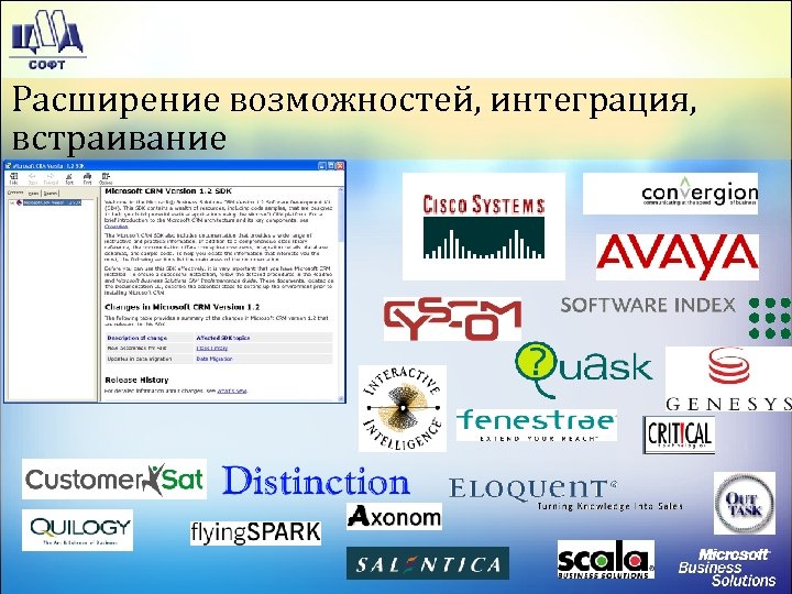 Расширение возможностей, интеграция, встраивание 