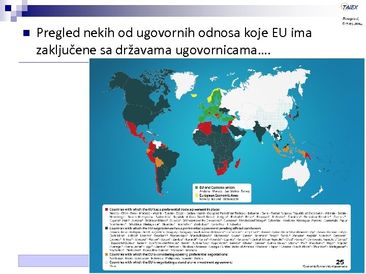 n Pregled nekih od ugovornih odnosa koje EU ima zaključene sa državama ugovornicama…. 25