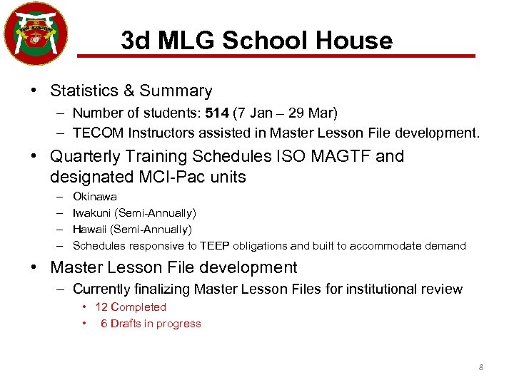 3 d MLG School House • Statistics & Summary – Number of students: 514