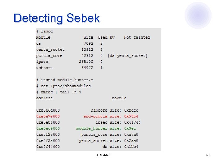 Detecting Sebek A. Qahtan 56 