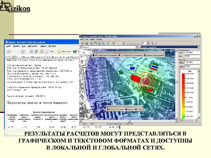 РЕЗУЛЬТАТЫ РАСЧЕТОВ МОГУТ ПРЕДСТАВЛЯТЬСЯ В ГРАФИЧЕСКОМ И ТЕКСТОВОМ ФОРМАТАХ И ДОСТУПНЫ В ЛОКАЛЬНОЙ И